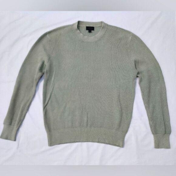 Magaschoni Man Cotton Crewneck Sweater Sage Mint M - Picture 1 of 12